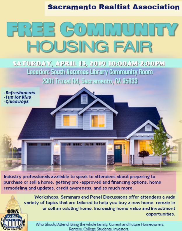 Community Housing Fair Flyer Revised Sacramento Realtist Association