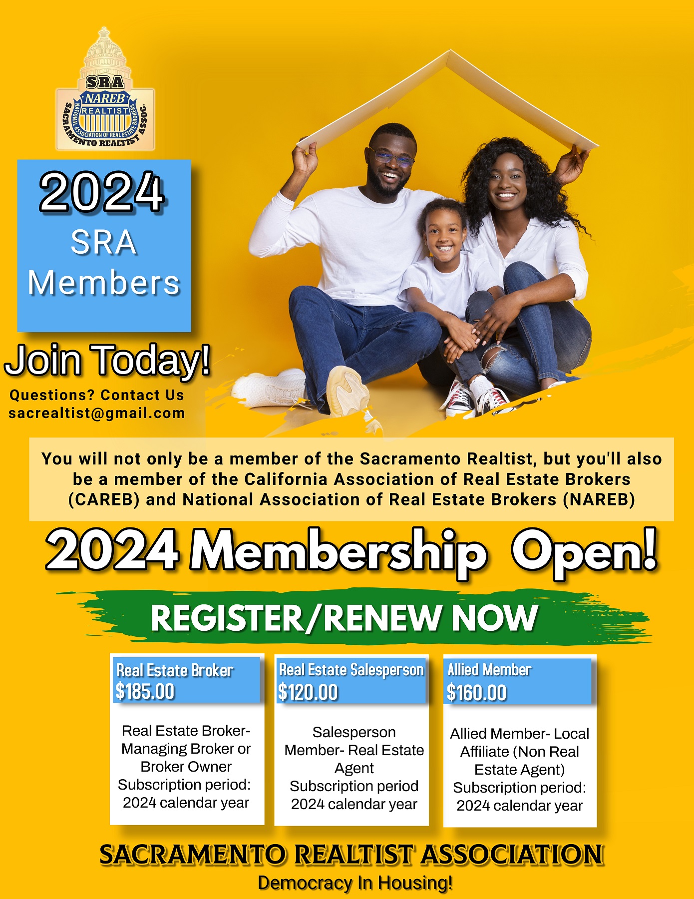 2024 Membership Flyer Sacramento Realtist Association
